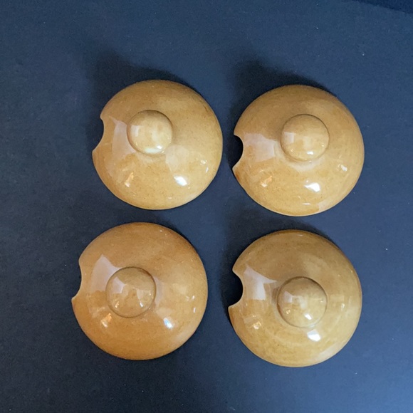 Vintage Ceramic Condiment Salsa Set Tray Jars Spoons - Picture 10 of 15